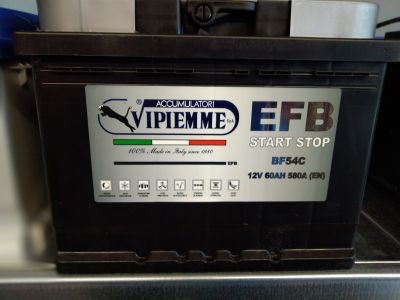 Batteria auto EFB 60ah - 560en Start&Stop Vipiemme